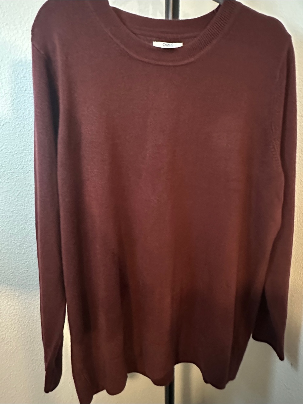 croft & barrow Women's Burgundy Crewneck Sweater